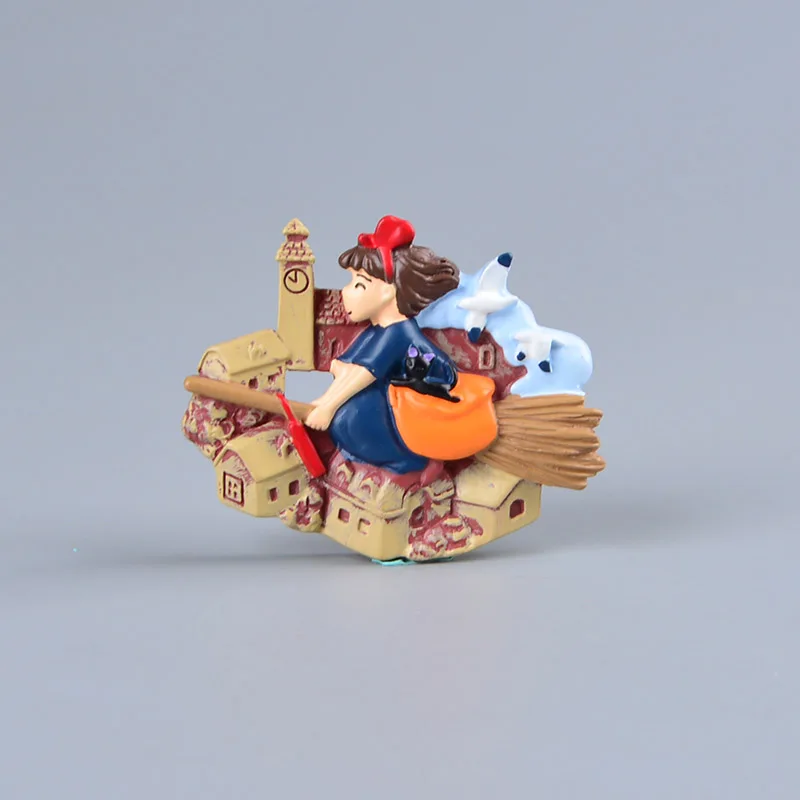 Koteta Cartoon Hayao Miyazaki Anime Resin Figures Mini Ponyo 3D Fridge Magnets for Kids Home Refrigerator Decor Children Gifts | Игрушки и
