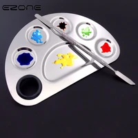 ezone 1pc metal painting palette for acrylic makeup palette watercolor oil painting easy to clean art supply material escolar