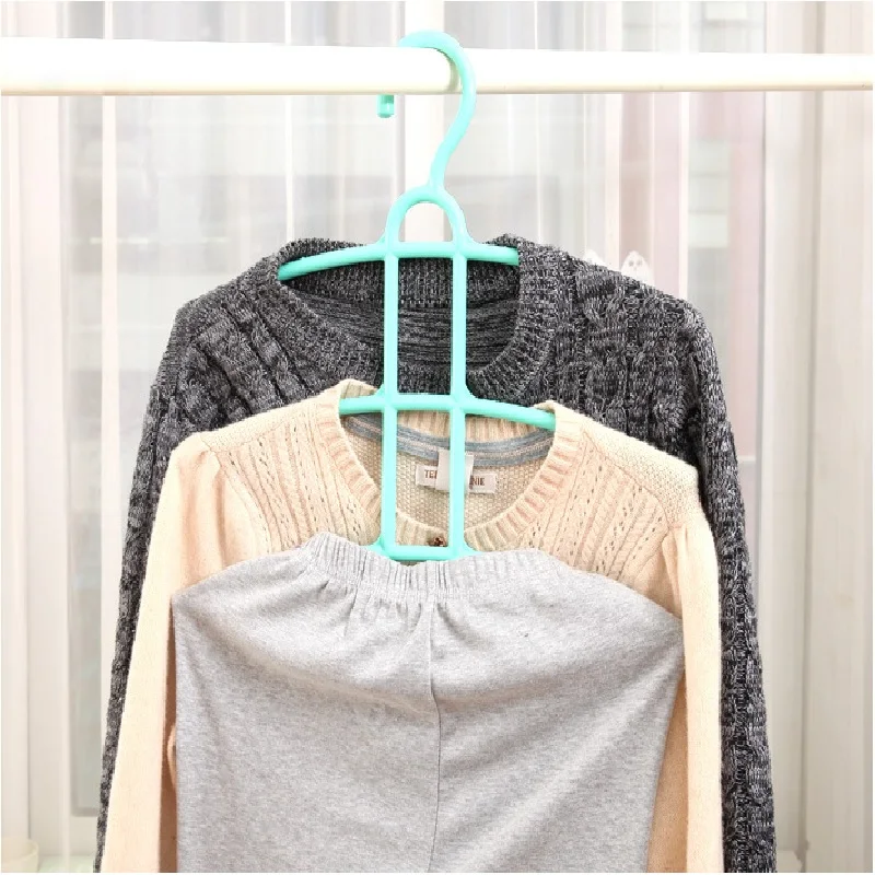 WBBOOMING Plastic Fishbone 3 layer Multifunctional Clothes Hanger Wardrobe Anti-skid Rack | Дом и сад