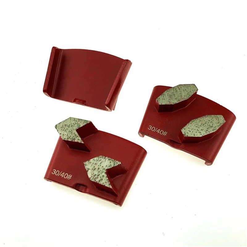 

HTC Hard Bond EZ Change Grinding Shoes with Round Segment Diamond Floor Grinding Block for Concrete Floor Renovation 12PCS