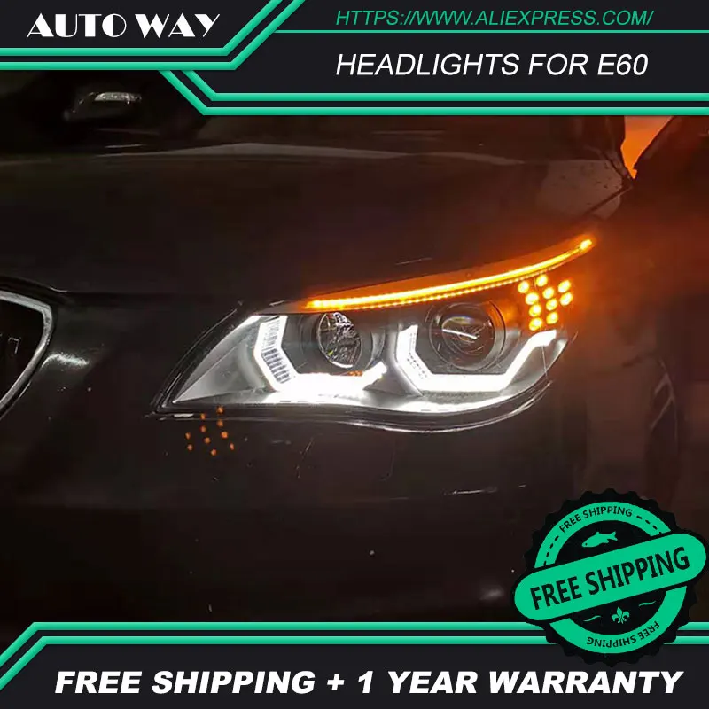 Чехол для стайлинга автомобиля BMW E60 основной светильник s 2003-2010 523i 530i головной