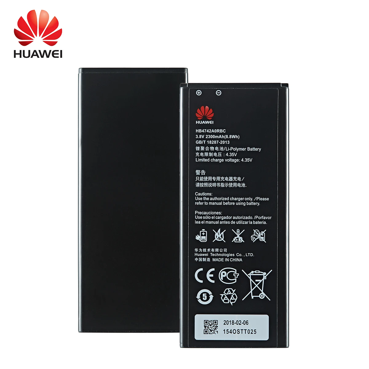 100% оригинал Huawei HB4742A0RBC HB4742A0RBW 2300mAh аккумулятор для HUAWEI Honor 3C Ascend G630 G730 G740 H30 T00 T10