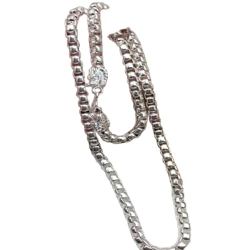 

Chinese Old Tibet Silver Carving Tibetan Silver Small Dragon Head Necklace
