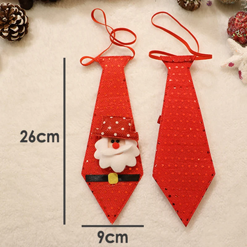 Рождественские галстуки с Санта Клаусом снеговиком оленем для детского декора