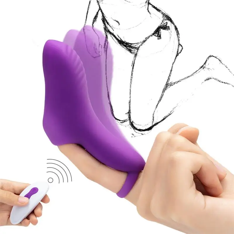 Портативный мини-массажер для пальцев вибратор с дистанционным управлением