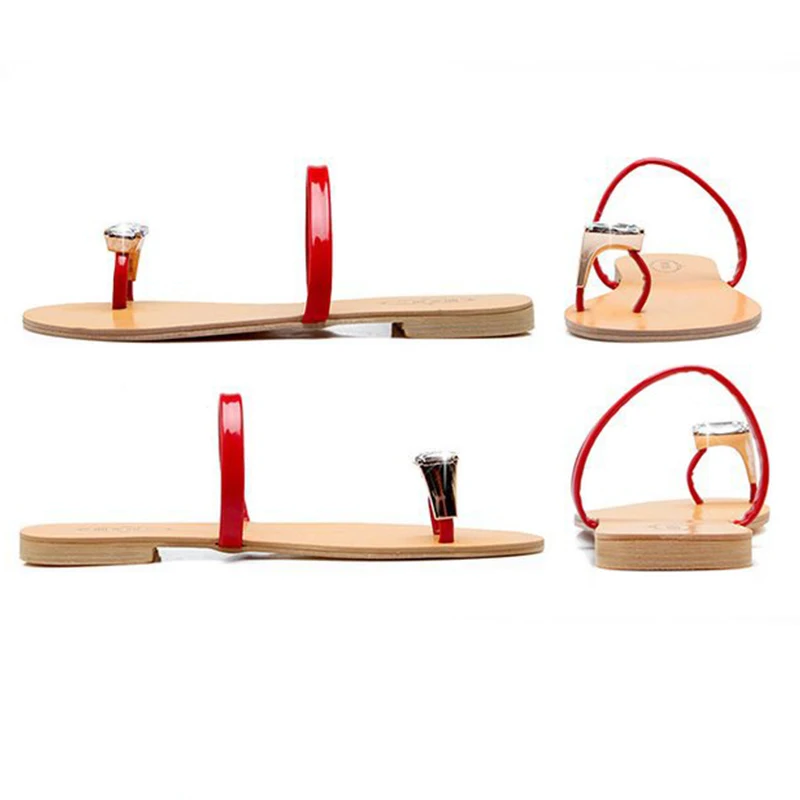 

Crystal Flip Flops Summer Slippers Women Shoes Outside Sandals Slippers Flat Sandalias Mujer Femme PU Slides 2020 New Plus Size