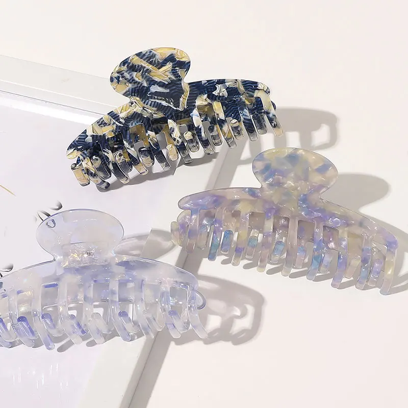 

High Quality Acetate Leopard Hair Claws Large Barrette Crab Claw Clip Bath Clip Ponytail Clip For Women Girls Hair Accessories