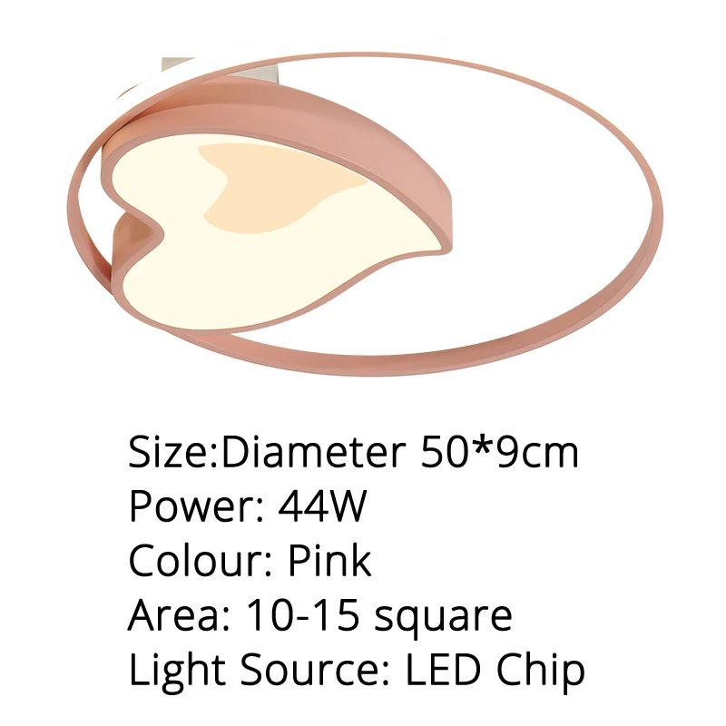 X8106 Pink 50cm Современный светодиодный потолочный светильник для спальни, кухни, поверхностный светильник, белый, розовый, голубой каркас, дистанционный светильник, светильник, люстры - Цвет корпуса: X8106 Pink 50cm