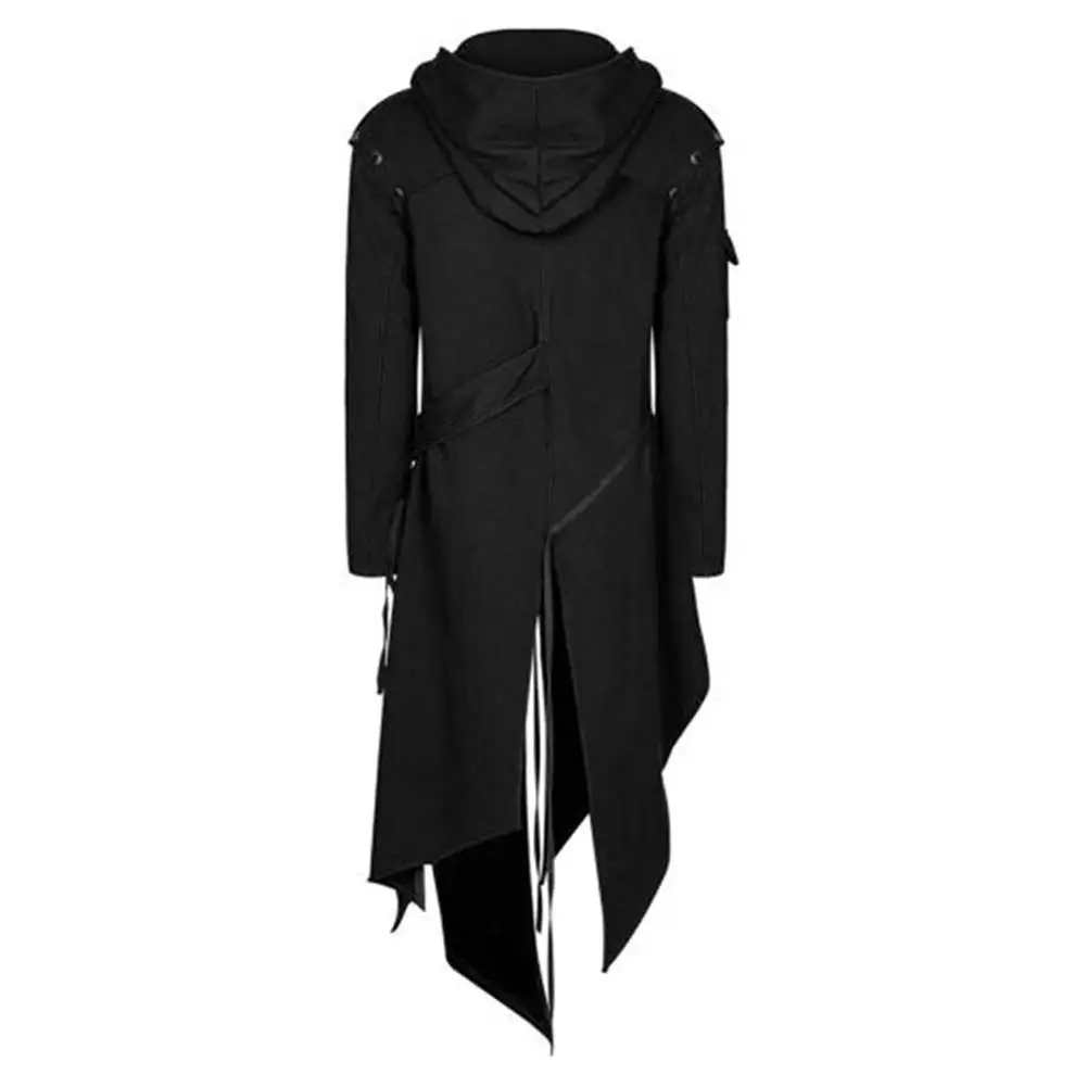 Осенне зимняя мужская куртка в стиле ретро приталенное пальто готическом с