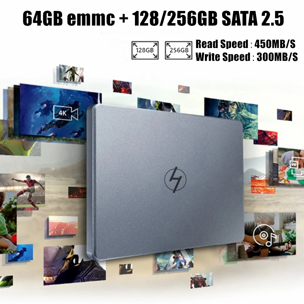 Ноутбук KUU SBooK 14 1 дюйма для Intel E8000 четырехъядерный 4 Гб ОЗУ 64 ГБ eMMC FHD экран легкий