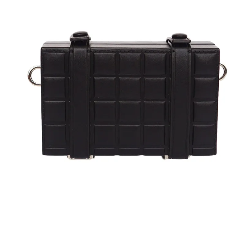 

Niche Design Square Box Bag 2020 New Fashion One Shoulder Crossbody Phone Package Solid Color Women Lipstick Packet A442