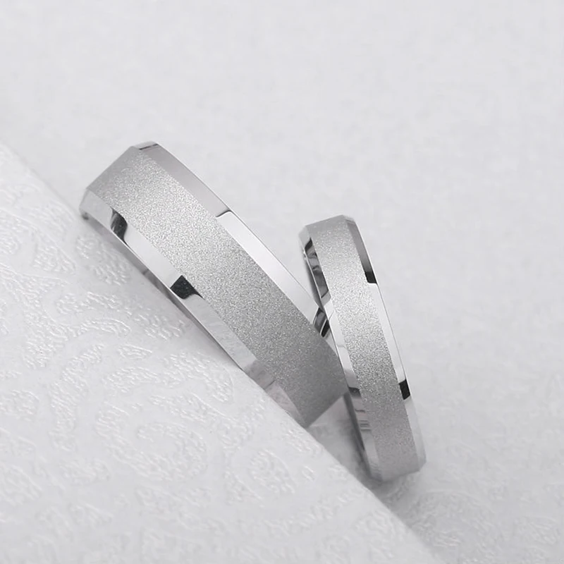 Парные ювелирные изделия карбида вольфрама обручальное кольцо Матовый центр