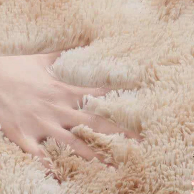 fluffy carpet tie dyeing long hair plush soft carpet rug solid color living room bedroom baby children thick shaggy crawling mat free global shipping