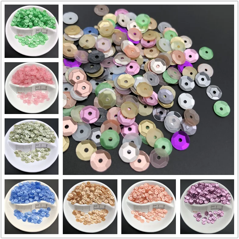 6mm Cup Round Dull Matt PVC Loose Sequin Paillette Sewing Craft For Wedding Decoration Garment Dress Shoe Caps DIY Wholesale | Дом и сад