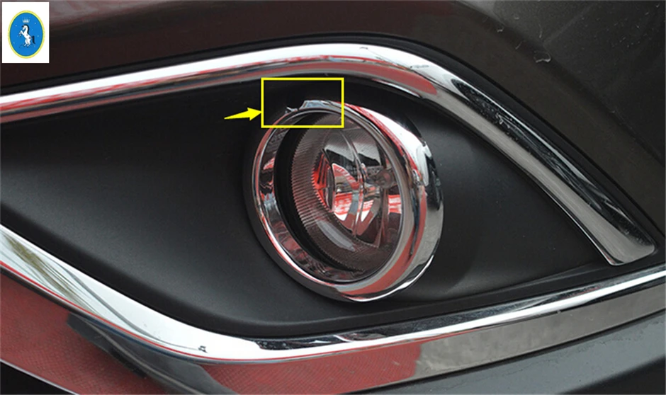 

Yimaautotrims Auto Accessory Front Head Fog Lights Lamp Ring Cover Trim 2 Piece Fit For Mitsubishi Outlander 2015 2016 2017 ABS