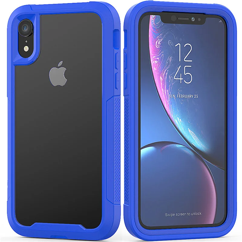Военный амортизирующий чехол для iPhone X, XR, XS, XS, Max, прозрачный ультратонкий защитный чехол из поликарбоната+ ТПУ для iPhone 6, 6 S, 7, 8 Plus - Цвет: T1