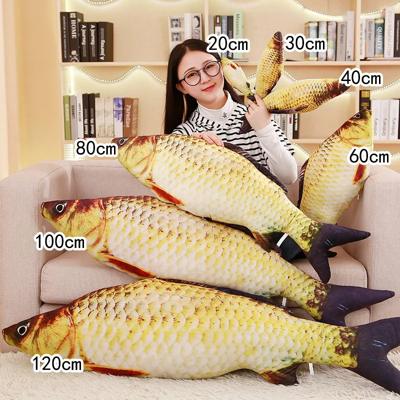Имитация рыбы плюшевая кошка игрушки мягкие животные Карп скумбрия тилан клоун