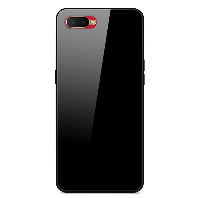 Шоколад Для OPPO RX17 Neo чехол из закаленного стекла силиконовый бампер жесткая стеклянная задняя крышка для OPPO RX 17 Neo чехол Funda RX17 Neo RX17Neo - Цвет: Шоколад