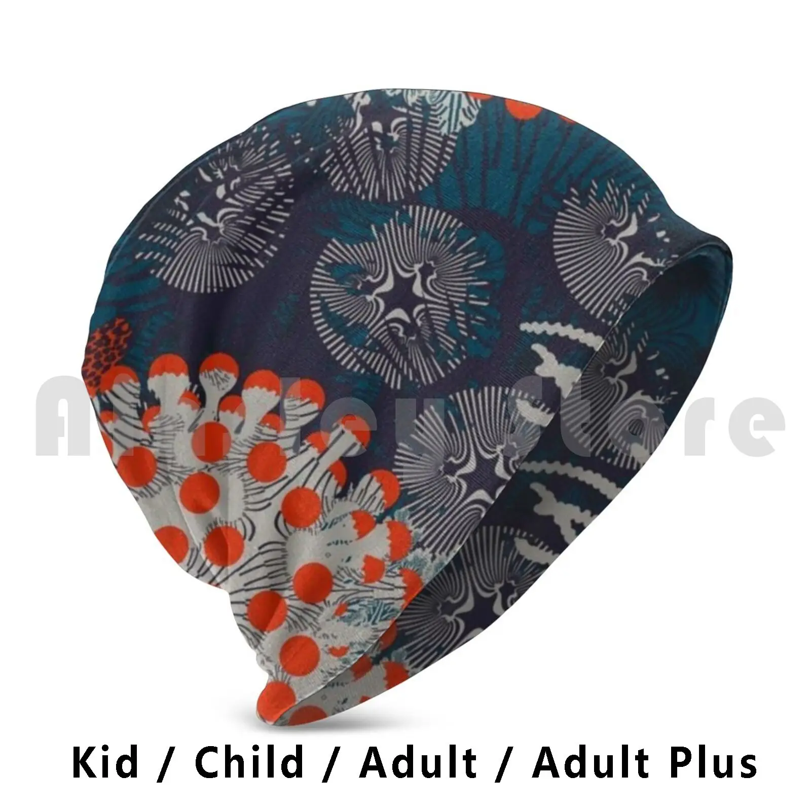 

Дизайнерские шапки, вязаная шапка в стиле хип-хоп Orla Kiely, ретро Pettern, скандинавский цветок, Середина века 70s