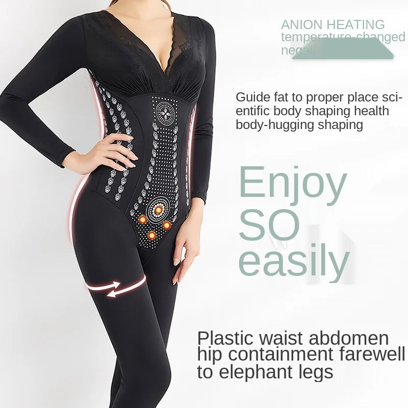 Beauty salon caffeine body shaping clothes long sleeve waist lifting buttocks abdominal waist shaping one-piece underwear