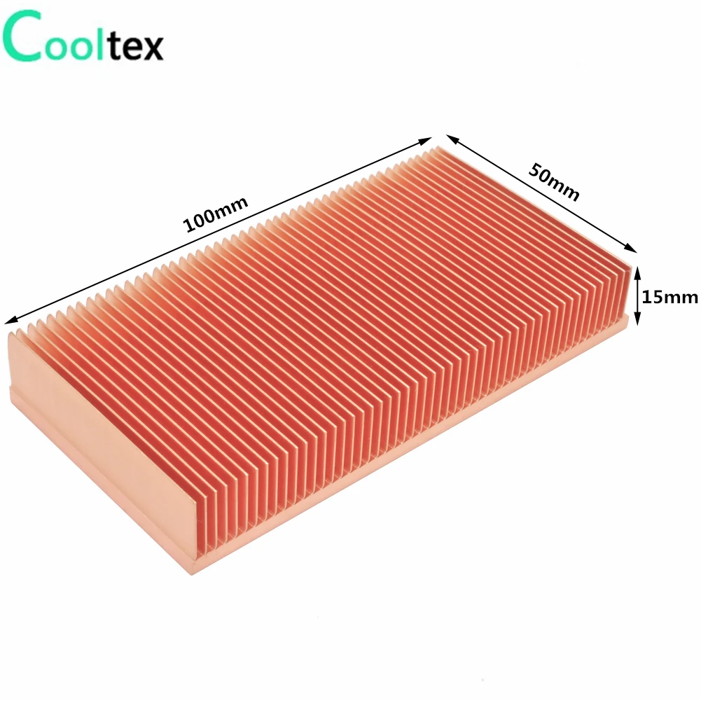 Теплоотвод DIY из чистой меди 100x50x15 мм Светодиодный радиатор для отвода тепла|sink