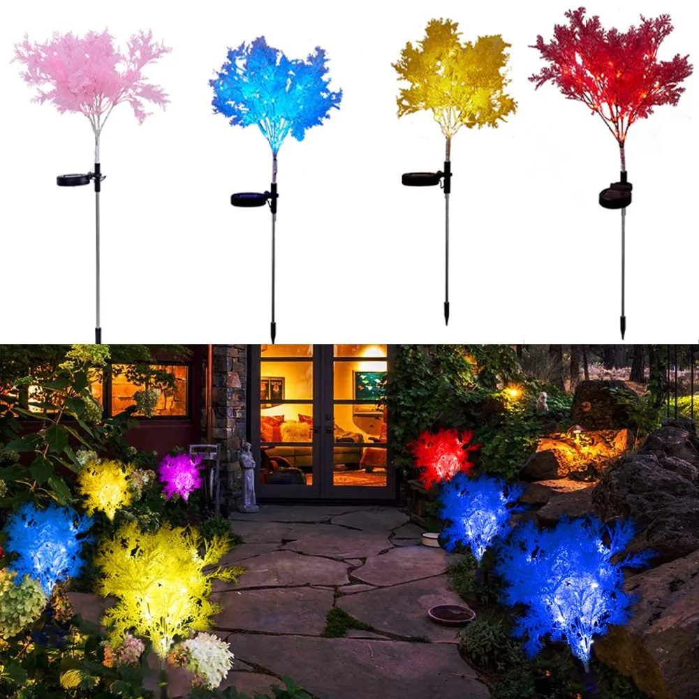 

LED Solar Energy Rime Ground Plugged Light Home Decorative Flower Lights Garden Decor Lawn Lamp Waterproof Landscape Rose Light