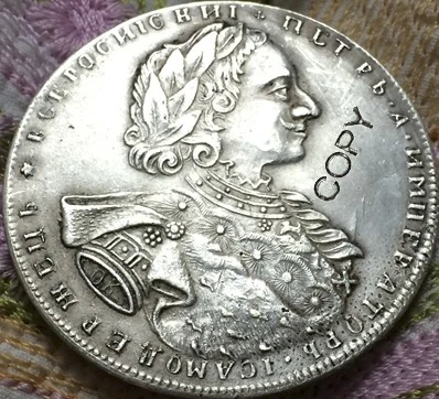 Оптовая продажа 1723 русские монеты 1 рубль копия 100% Копер производство старых