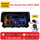 Автомагнитола 2 din, 8 ядер, android 10, Автомагнитола для Honda Civic 2015, 2016, 2017, 2018, 2019, навигация GPS, DVD, мультимедийный плеер