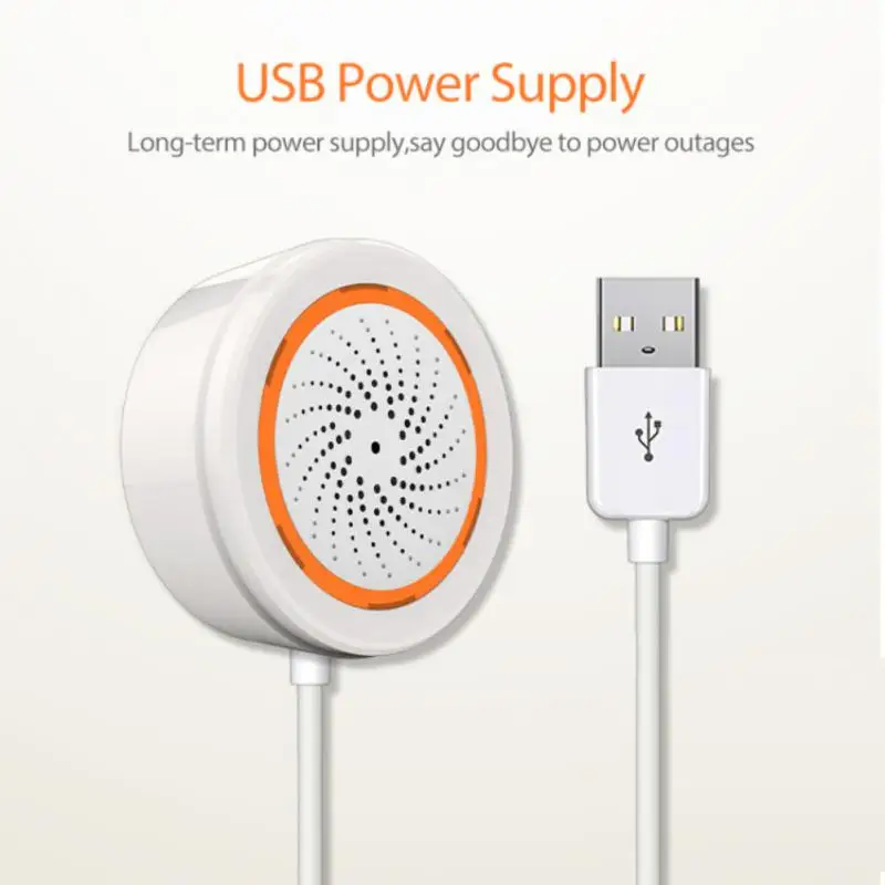 

NEO Tuya Smart ZigBee Siren Alarm 90dB Sound Light Sensor Smart Life Battery Built-in 2 In 1 ZigBee Sensor