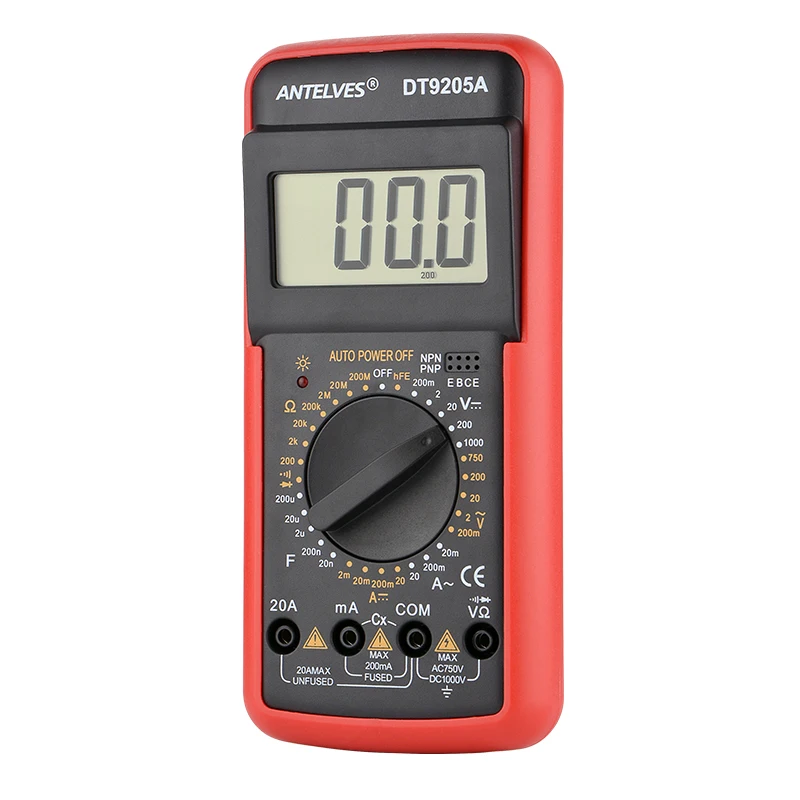 Цифровой мультиметр DT9205A измеритель напряжения и сопротивления постоянного