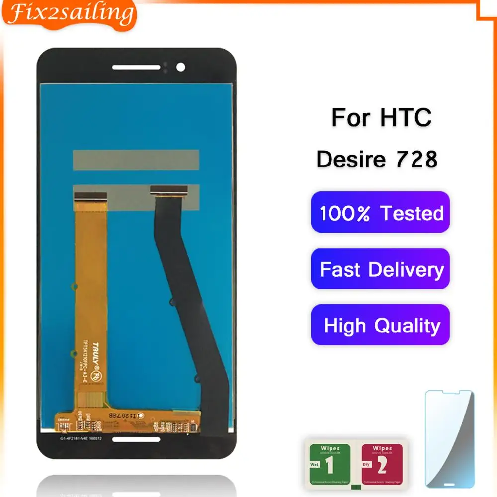 FIX2SAILING 100% протестированный для HTC Desire 728 ЖК-дисплей кодирующий преобразователь