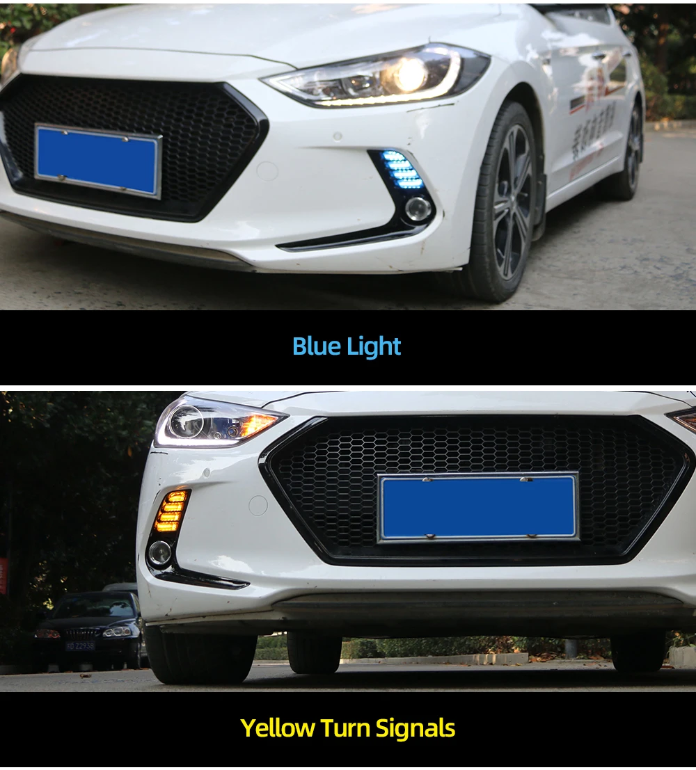 Автомобильный мигающий 2 шт. для hyundai Elantra светодиодный автомобильный DRL Дневной ходовой светильник Дневной светильник водонепроницаемый сигнальный светильник s