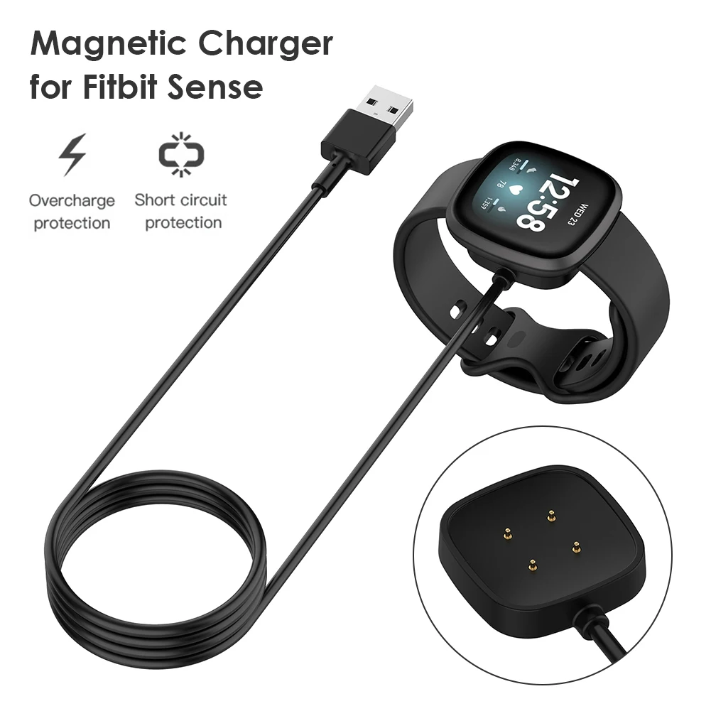 

Practical Multi-functional Charging Cable Watch Smart Bracelet Magnetic Charger Adapter for Fitbit Versa 3/Fitbit Sense