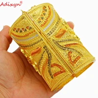 adixyn width dubai indian bangles gold color big cuff bracelet for women wedding african arab gifts n04281