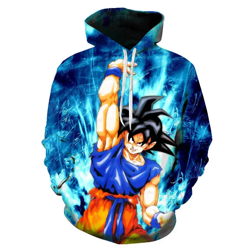 Новые толстовки с капюшоном Dragon Ball Z Goku DBZ Strong 3D принт толстовка для мужчин женщин