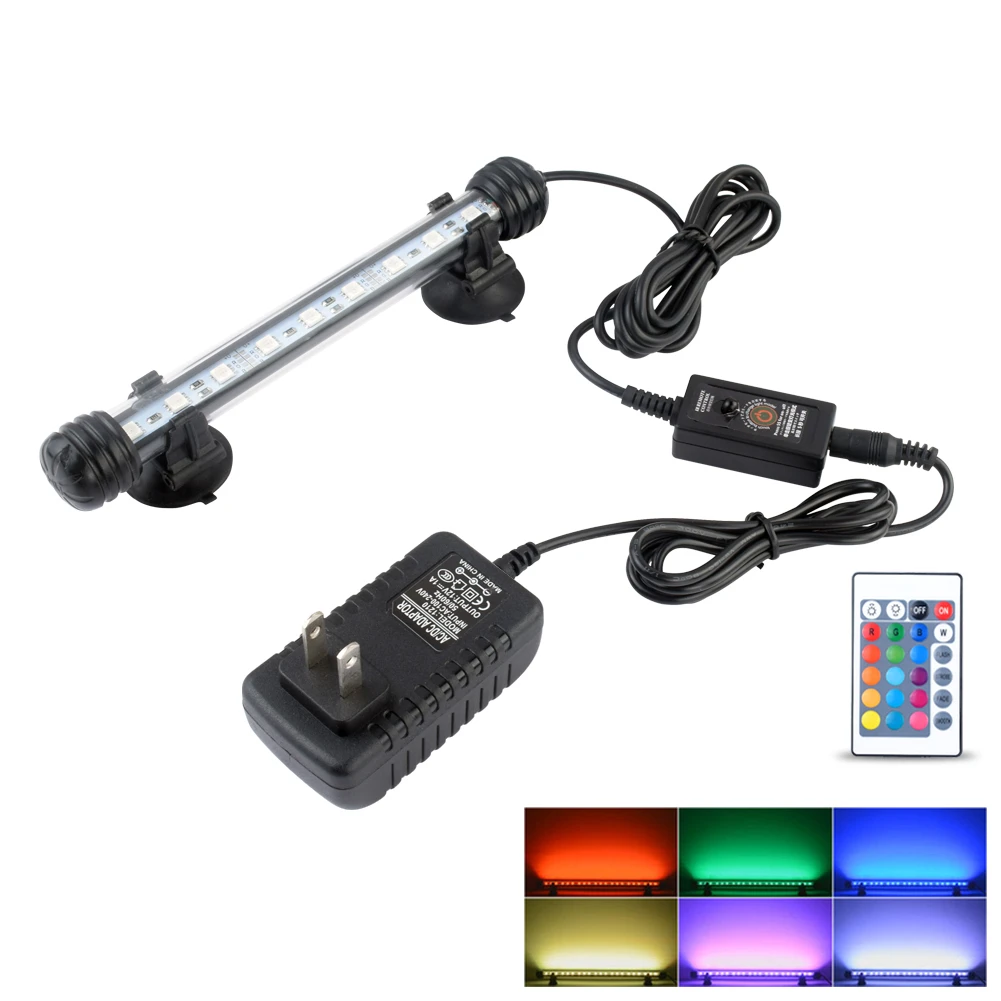 Водонепроницаемый RGB светодиодный светильник для аквариума подводсветильник