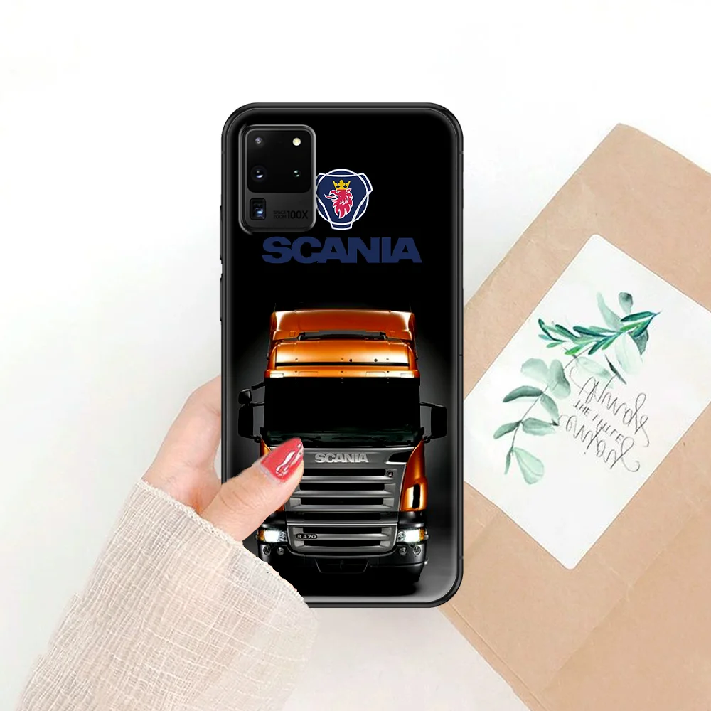 

Car Scanias Truck Phone case For Samsung Galaxy Note 4 8 9 10 20 S8 S9 S10 S10E S20 Plus UITRA Ultra black art prime trend back