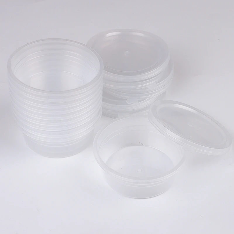 

10pcs 60ml Clear Containers Crystal Mud Seal Box Storage Box Clay Mixing Box Panghuhu88
