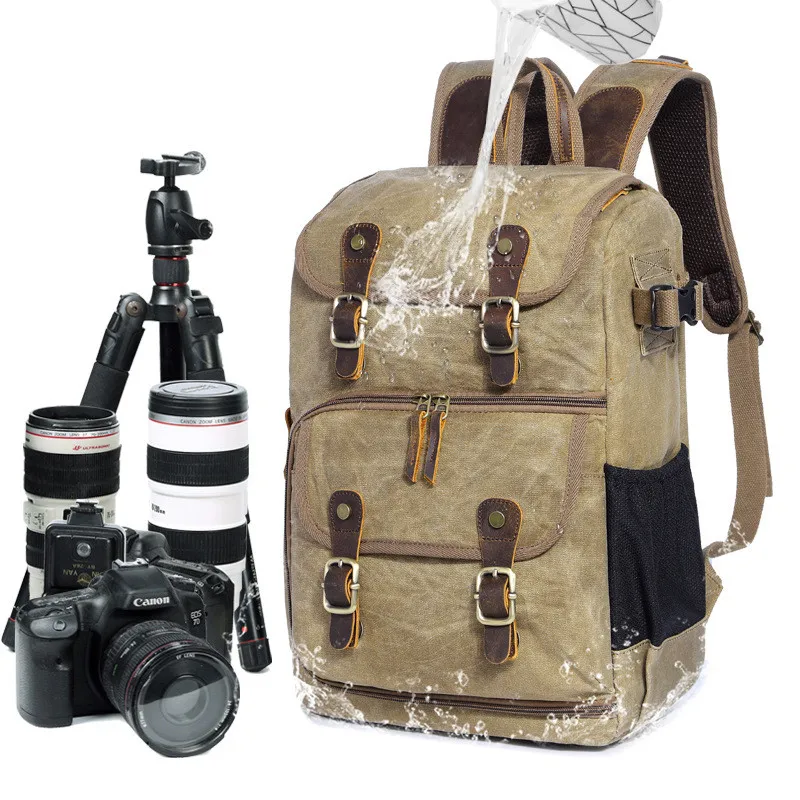

Waterproof Camera Bag Photo Cameras Backpack For Canon Nikon Sony Xiaomi Laptop DSLR Portable Travel Tripod Lens Pouch Video Bag