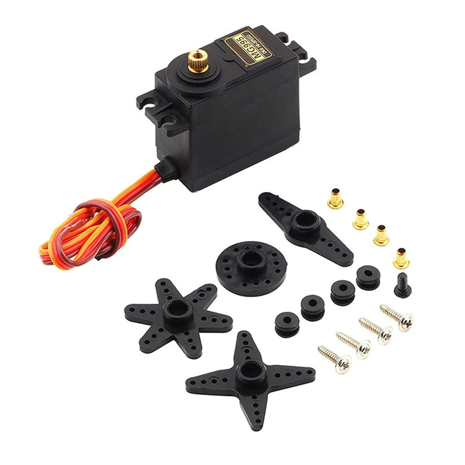 

1-4pc Mg995 180° High Torque Metal Gear Rc Servo Motor For Boats Helicopter Car Set 55g Metal Copper Gear Rc Accessories