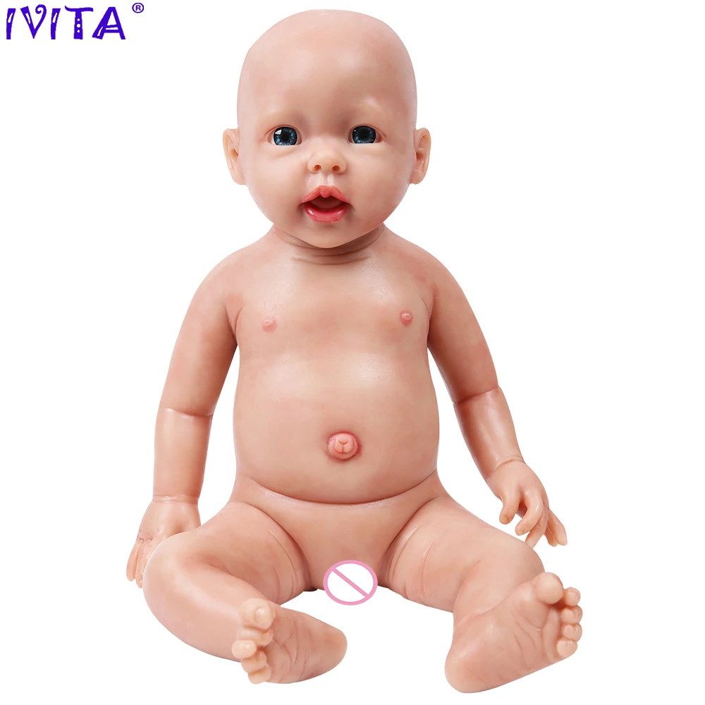 IVITA WG1515 50 см 3960 г реалистичные голубые глаза силиконовые новорожденные младенцы мягкие реалистичные игрушки для девочек