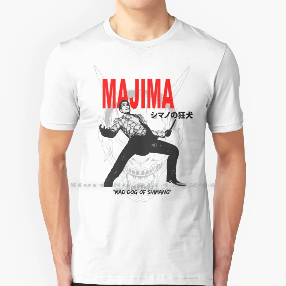 Футболка с надписью &quotMad Dog Of&quot Majima 100% хлопок якудза магима Goro Kiryu Hannya Japanese Ps2 Ps3 Ps4