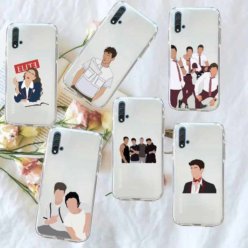 

Elite Spanish TV series Phone Case Transparent for Huawei honor P mate 40 20 30 10 50 i 9 x mate pro lite 8a