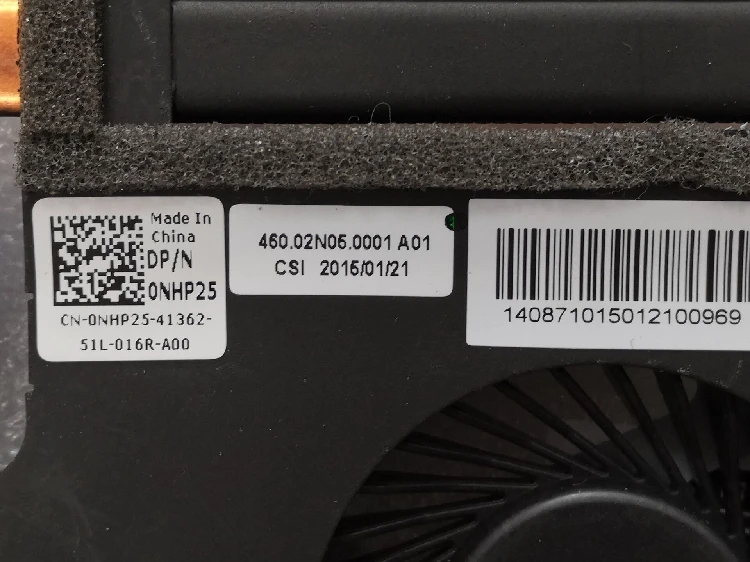 Оригинальный радиатор для Dell Inspiron 17 7000 7746 вентилятор NHP25 0NHP25 100% тест в порядке