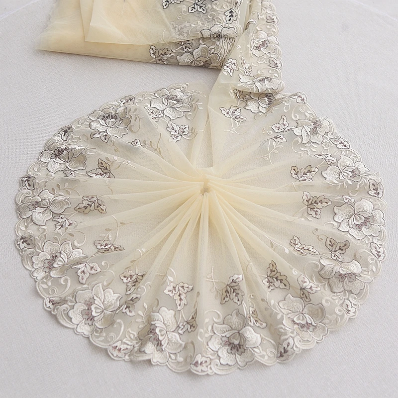 

2 ярда Золотой вышитый цветок кружевная отделка Высококачественная кружевная ткань сделай сам для рукоделия и шитья платья аксессуары для ...