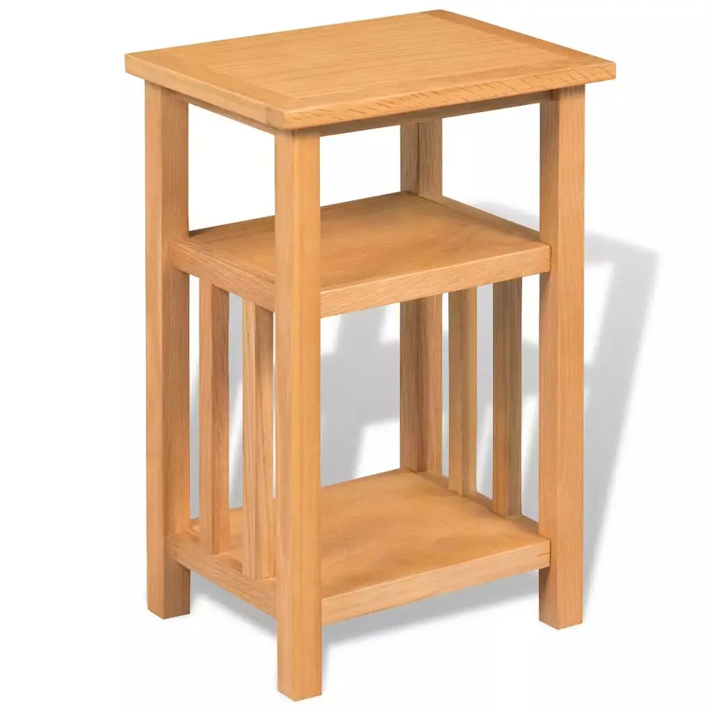 

Гостиная журнальная стойка приставной столик со полка твердой древесины дуба 10,6 "x13.8" x21.7 прикроватный столик с 2 полки небольшой стол