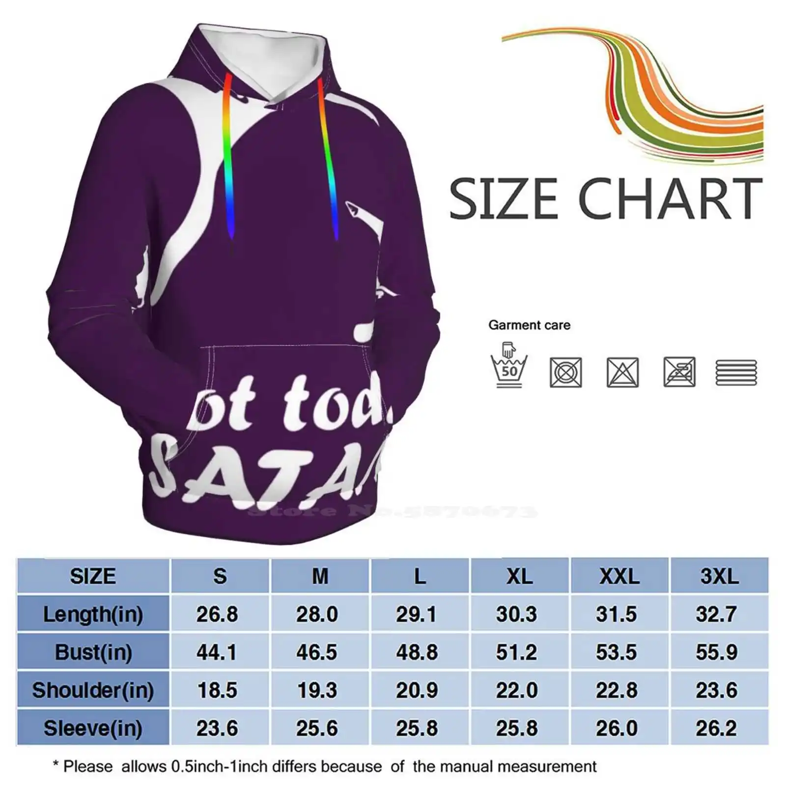 Футболка Not Today сатана Мужская толстовка с капюшоном забавный свитшот 3D принтом в