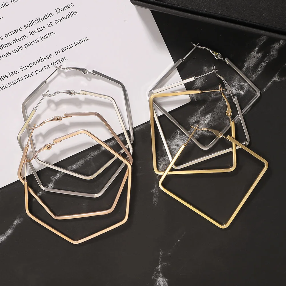 Большие серьги кольца BA для мужчин и женщин простые богемные сережки