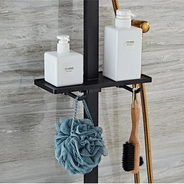 Набор для душа черного и золотого цвета набор с температурой ванная комната Душ