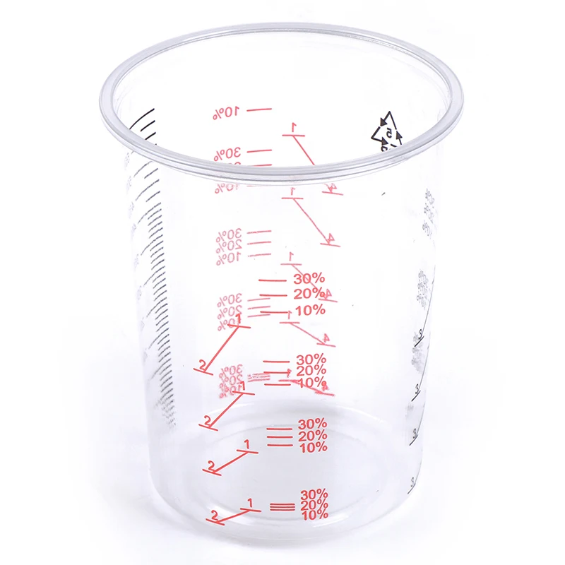 

1pc 2pcs 10pcs Plastic Paint Mixing Cups Measure Cups Mixing Calibrated Cup For Accurate Mixing Of Paint And Liquids 100ml-600ml